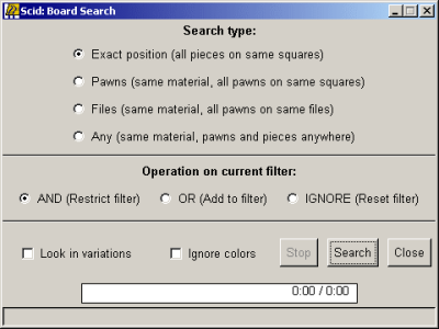 baord search window