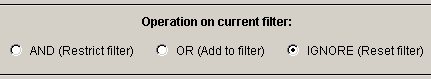 filter options